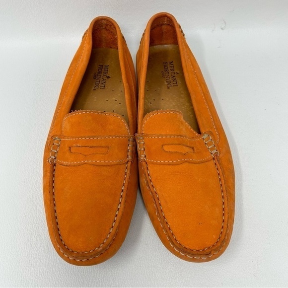 Mercanti Fiorentini Orange Career Driving Penny Loafers 3176 Women's Size 7B - Picture 5 of 14